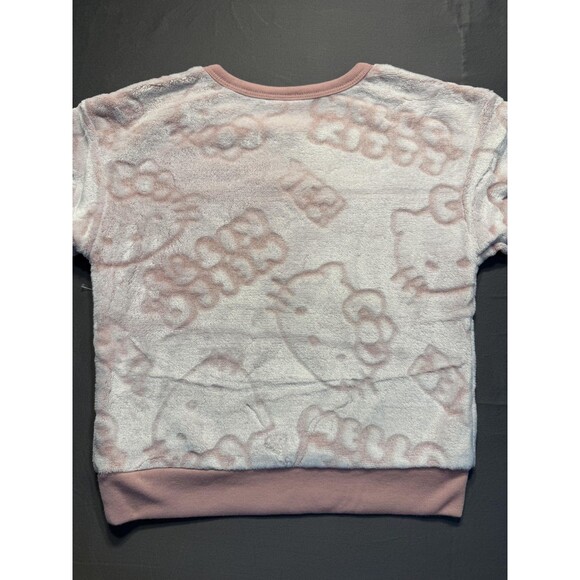 Hello Kitty Sweatshirt Girls Small 6 6X Pink Fuzzy Plush Pullover Top Cozy - Picture 6 of 7
